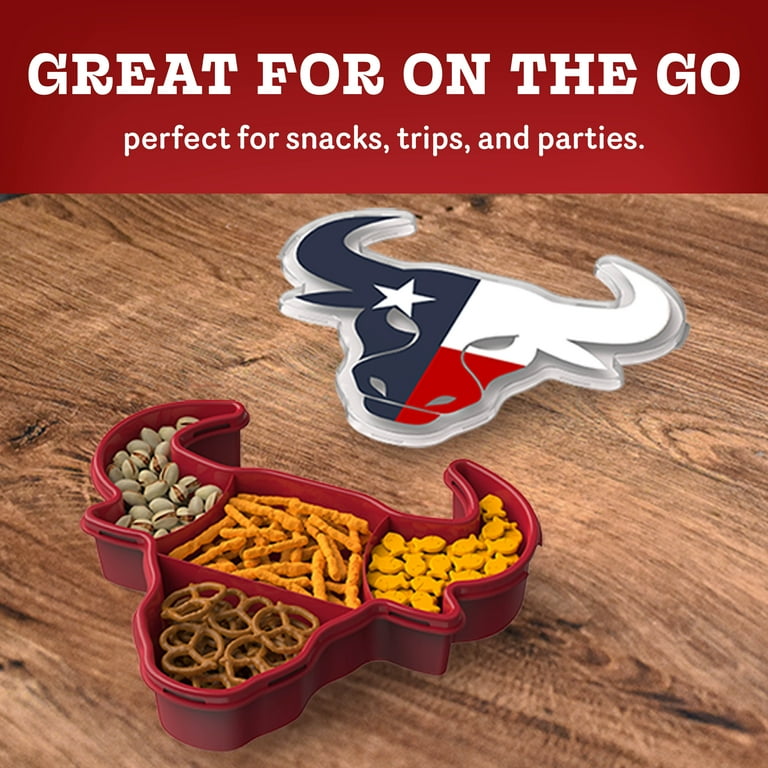Cook with Color Texas Longhorn 4-Compartment Snack Box - Walmart.com