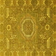 thumbnail image 1 of Ahgly Company Indoor Square Abstract Yellow Modern Area Rugs, 5' Square, 1 of 4