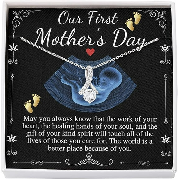 Alluring Necklace for Mothers Day to Mom from Daughter, First Mothers Day Gifts, from Son to mum with personalized Message Card Jewelry