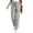 48#Green, variant on Casual Tapered Trousers for Women Vertical Stripes Elastic Drawstring High Rise Relaxed Fit Everyday Pants with Pockets