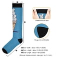 thumbnail image 3 of FORMRS Womens Knee High Socks Casual Long Thick Travel Daily Wear, 1 Pair, Ice Cream Cat, 3 of 6
