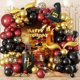 thumbnail image 4 of Globos de fiesta Sowide, color negro borgoña y dorado, 60 unidades, 30 cm, 4 of 7
