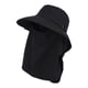 thumbnail image 5 of Sombrero para el sol con protección facial, gorra de playa de verano, visera ligera, sombrero de pescador Negro, 5 of 9