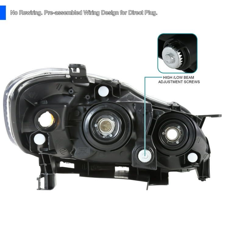 Spec-D Tuning Black Headlights Compatible with 2003-2008