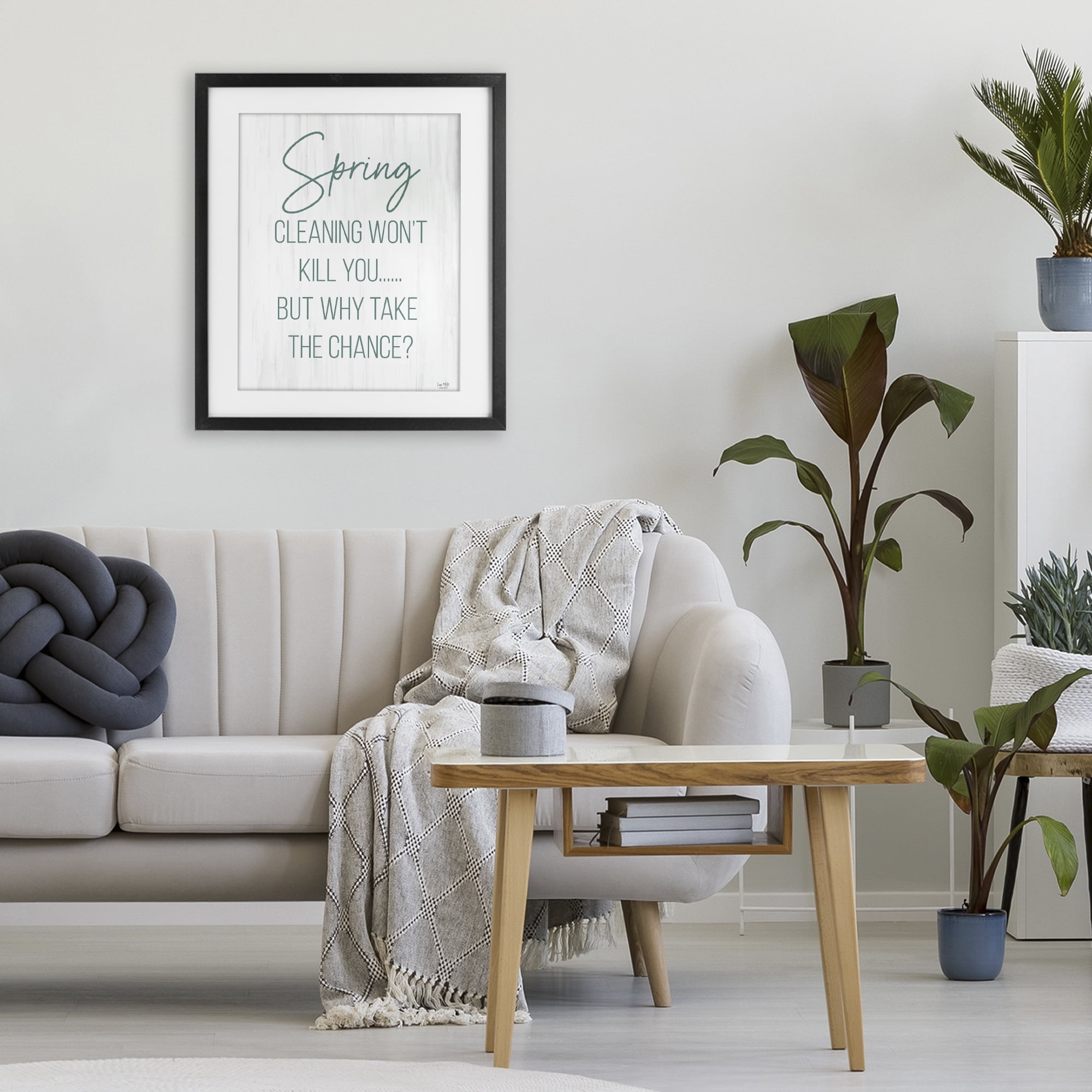 Stupell Industries Spring Cleaning Won't Kill You Black Framed Print Under Glass, design by Lux + Me Designs