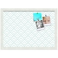 thumbnail image 2 of PinPix 20x14 Custom Cork Bulletin Board Peaks Modern Pattern White Aqua Poster Board Has a Fabric Style Canvas Finish, Framed in Peaks Modern Pattern White Aqua, by ArtToFrames (PinPix-1791), 2 of 6