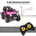 thumbnail image 4 of Patiojoy 12V Electric Kids Ride On Truck Toys 2 Seater Jeep Car with Remote Control Pink, 4 of 10