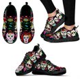 thumbnail image 1 of Zapatillas de deporte ligeras con plataforma y cordones, con estampado de flores y diseño de calavera de azúcar a la moda, zapatillas de tejido de punto transpirables, 1 of 6