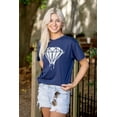 thumbnail image 3 of Diamond Dripping Fashionable Girly Plus Size Crewneck Graphic Tee Shirt Brisco Brands 3X, 3 of 4