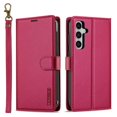 thumbnail image 2 of LC.IMEEKE Case for Samsung Galaxy A36 5G 6.7 inch, 2 in1 Multifunctional Detachable Wallet Phone Case for Men Women with RFID Blocking Wrist Strap Shockproof Protective Case,Red,For Galaxy A36 5G, 2 of 13