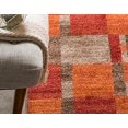thumbnail image 5 of Unique Loom Autumn Collection Checkered Abstract Casual Warm Toned Runner Rug, 2 x 6 Feet, Multi/Dark Brown, 5 of 5