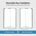thumbnail image 5 of Ove Decors Breeze 32 in x 32 in x 77 in H Curved Corner Shower with Clear Glass & Shower Base and Satin Nickel Hardware, 5 of 15