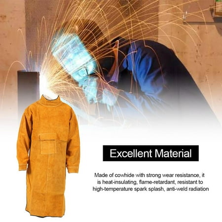 

Younar Cowhide Piece Welding Apron Double-sided Wearable Insulation Wear-resistant Spark-proof Welder Apron
