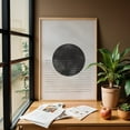 thumbnail image 6 of Abstract black sun - Mixed Media Abstract Minimalist Geometric Black and White Modern Art Line Art Oak Framed Wall Art Print 12 x 18 inches, 6 of 59