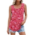 thumbnail image 2 of AUNVITO Women's Summer Tank Top Round Neck Loose Fit Sleeveless Casual Comfortable Plus Size for Everyday Wear, 2 of 5