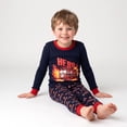 thumbnail image 4 of NIPAXO Toddler Boys Pajamas Set Long Sleeve "HERO" Fire Truck Graphic Thermal Firefighter Sleepwear with Red Cuffs, 4 of 8