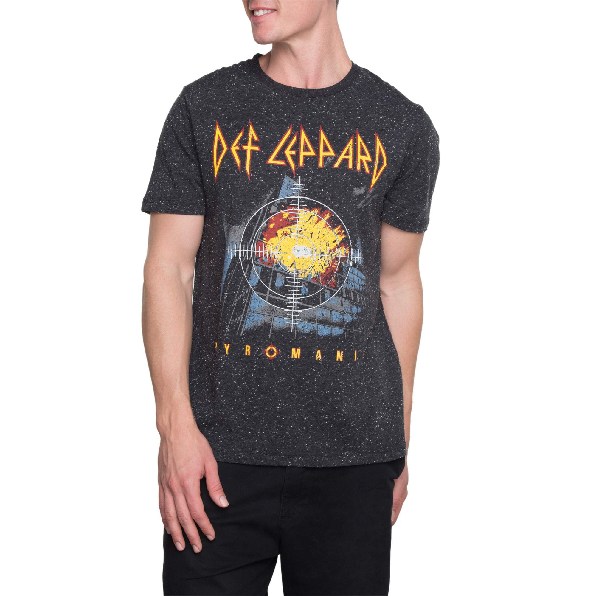 Def Leppard Pyromania Rock Band Legend Men's Black T-Shirt Size S to 3XL 