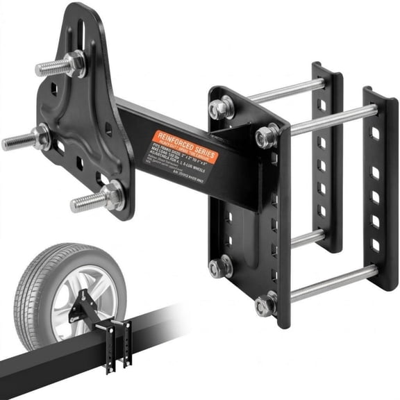 160 lbs Trailer Spare Tire Carrier, Fits 4/5/6/8 Lug Wheels with 4"-6.5" Bolt Patterns, Heavy Duty Utility Trailer Mount