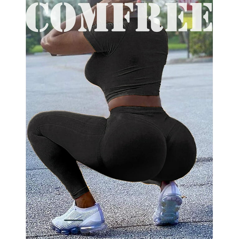 COMFREE High Waist Gym Seamless Leggings Workout Tights for Women