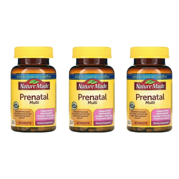 Nature Made Multi Prenatal Multivitamin, 90 tablets3 Pack
