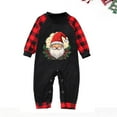 thumbnail image 2 of Odeerbi Christmas Pajamas for Family Holiday Plaid Long Sleeve Family Christmas Pajamas Matching Sets Infant Casual Print Loungewear Parent-child Set Two-Piece Sleepwear Xmas PJs Set Black, 2 of 6