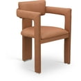 thumbnail image 3 of Meridian Furniture Brenda Cognac Vegan Leather Dining Chair (Set of 2), 3 of 7