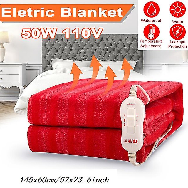 Manta eléctrica de invierno de 110v y 50w, calentador de un solo cuerpo, manta eléctrica con termostato, manta eléctrica calentada de 150x70cm esquí esquí Gafas de esquí