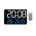 thumbnail image 3 of Reloj de pared Digital LED, decoración de , reloj grande moderno Dst, decoración de pared, despertador para dormitorio, cafetería, Luz azul, 3 of 8
