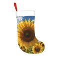 thumbnail image 2 of Haiem Sky Golden Sunflower Field Pattern Christmas Stockings, Personalized 18 Inches Knit Christmas Stockings Xmas Hanging Stockings for Family Christmas Decorations, 2 of 7