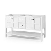 Anna Contemporary 60" Wood Bathroom Vanity (Counter Top Not Included)