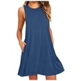 thumbnail image 1 of Vestido holgado sin puños para mujer - Mezcla de poliéster y spandex, cuello en V con estampado floral y abertura lateral, vestido largo informal para verano/oficina/vacaciones, 1 of 4