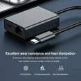 thumbnail image 3 of 1000Mbps Type-C to RJ45 Internet Cable Network Card USB Type-C to Ethernet Adapter Support PD Charging for Mobile Phone,1 x Type C to Ethernet Adapter,Gray, 3 of 8