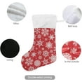 thumbnail image 5 of Coolnut Christmas Stocking Set of 1, Christmas Snowflake Xmas Stockings and Plush Fur Cuff Stockings Fireplace Decorations for Family Holiday Xmas Party Decorations, 5 of 7