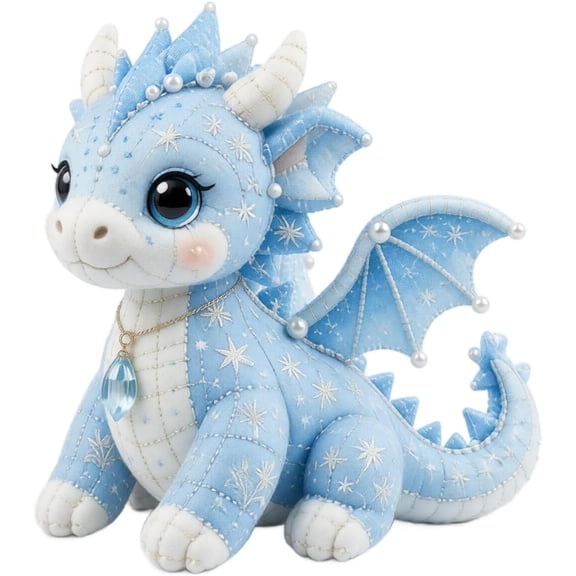 DIY Plush Animal Sewing Kit, Patchwork Craft Kit for Adults Beginners, Little Dragon Craft Kits for Adults, Arts and Crafts, Handmade Home Decor Gift