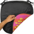 thumbnail image 6 of Abstract Chair Seating Cushion Set of 4, Paintbrush Hits in Vibrant Colors Vivid Splatters, Seat Pads for Office with Anti-slip Backing, 16"x16", Hot Pink Earth Yellow, by Ambesonne, 6 of 7