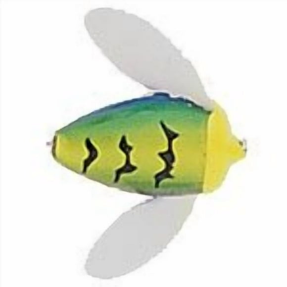 Wordens Spin-N-Glo Winged Drift Bobbers - Size 8-12 Pack - Made in U.S.A. (Blue Chartreuse Black Tiger #SNG070BCBTB12)