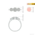 thumbnail image 4 of ANGARA Natural 0.26 Ct. Diamond Side Stone Ring in 14K White Gold for Women (Ring Size: 12), 4 of 9