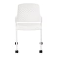 thumbnail image 5 of Next Stack Chairs(4) with Casters in White - 22"L x 22"W x 32.875"H, 5 of 5