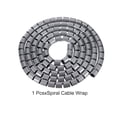 thumbnail image 3 of Uxcell Spiral Tube Wrap Cable Management Sleeve 3Meter 28mm PE Wire Wrap Cord Protector Grey, 3 of 5