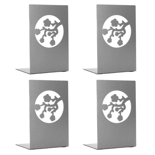 Sujetalibros, 4 sujetalibros de metal, tapones antilibros, sujetalibros decorativos, materiales ecológicos