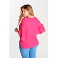 thumbnail image 2 of Blusa Dama Con Olanes En Las Mangas Color Rosa Mundo Terra 026253, 2 of 2