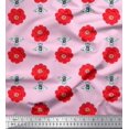thumbnail image 1 of Soimoi Crepe Silk Fabric Floral & Bee Insects Fabric Prints by Yard 42 Inch Wide, 1 of 3