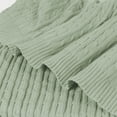thumbnail image 2 of Legacy Decor Cable Knit Sweater Design Soft Lightweight Throw Blanket, Sage 50” x 60”, 2 of 2