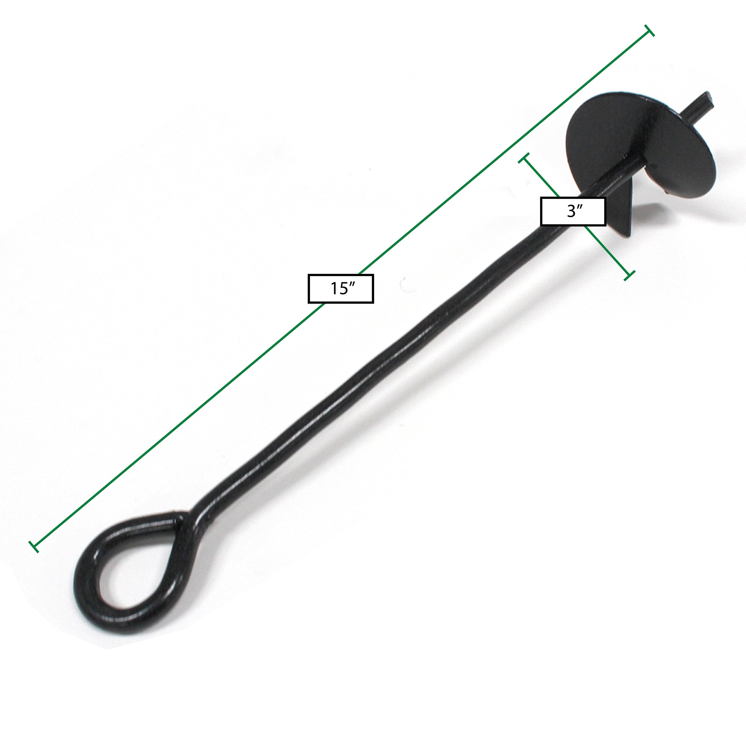 King Canopy 8-Piece Anchor Kit, 15-inch Auger Style w/Rope, Black