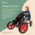 thumbnail image 6 of Hauck Speedster Pedal Go Kart w/ Adjustable Bucket Seat for Kids Ages 4 to 8, Black/Red, 6 of 7
