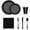 Black, variant on 350 Pcs Rainbow Plastic Plates For Party, Rainbow Disposable Plates Set, 50 Of Each 9" Dinner Plate Set, 7" Dessert Plate, Cups, Napkins & Cutlery Plastic Dinnerware