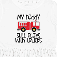 thumbnail image 4 of Inktastic Firefighter Daddy Plays with Trucks Girls Toddler Dress, 4 of 5