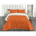 thumbnail image 3 of Ambesonne Burnt Orange Quilted Bedspread Set 3 Pcs, Nature Growth Leaves, King Size, Orange Burnt Orange, 3 of 5