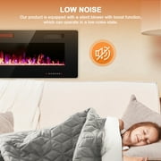 Electactic 60” Indoor Electric Fireplace Ultra Thin Fireplace, Wall Mounted Recessed Fireplace with Multiple Colors