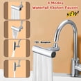 thumbnail image 5 of 1 Uds. Adaptador de ExtensióN para Grifo de Cocina en Cascada Real, Giratorio de 720 °, 4 Modos, Burbujeador Presurizado en Cascada Multifuncional, B, 5 of 5